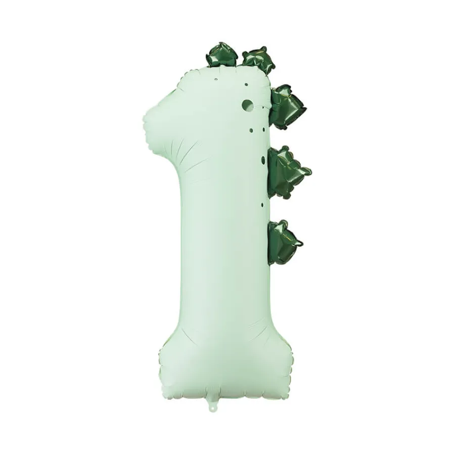 Μπαλόνι αριθμός 1 Δεινόσαυρος φυστικί - 92εκ.