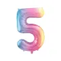 Μπαλόνι αριθμός 5 Pastel Rainbow - 86εκ.