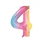 Μπαλόνι αριθμός 4 Pastel Rainbow - 86εκ.