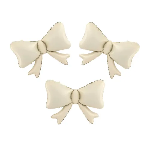 Μπαλόνια Φιόγκοι μπεζ - 3τμχ.