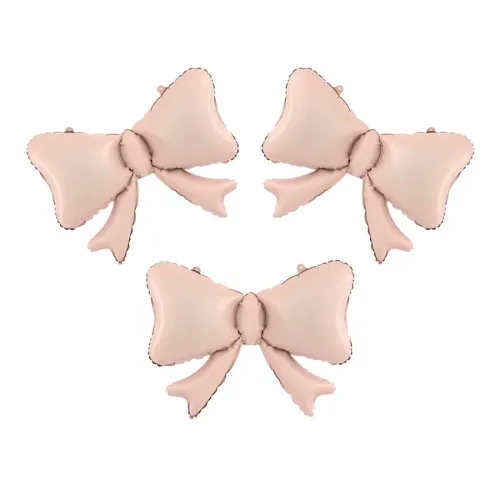 Μπαλόνια Φιόγκοι ροζ παστέλ - 3τμχ.