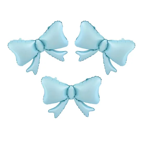 Μπαλόνια Φιόγκοι σιέλ παστέλ - 3τμχ.