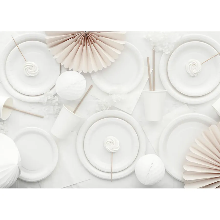 Χάρτινα πιάτα στρογγυλά λευκά - 6τμχ. Χάρτινα πιάτα στρογγυλά λευκά - 6τμχ.