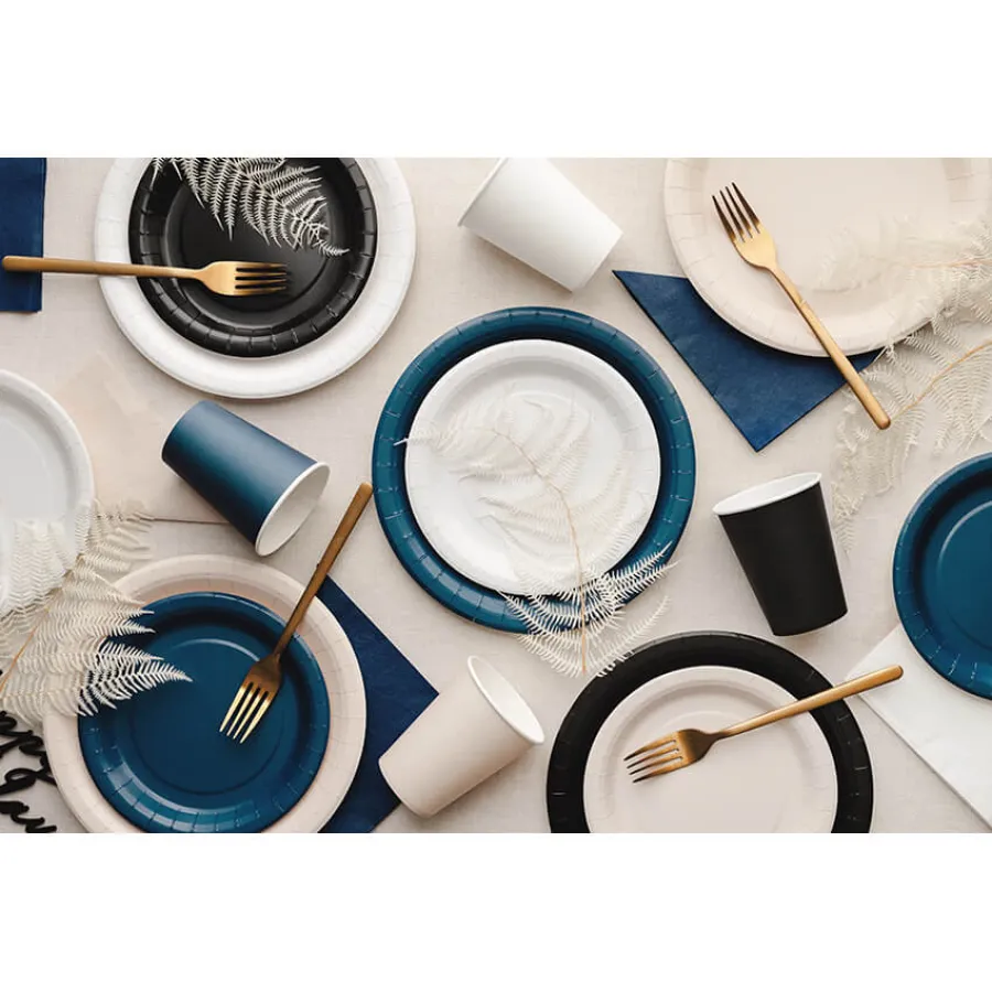 Χάρτινα πιάτα στρογγυλά λευκά - 6τμχ. Χάρτινα πιάτα στρογγυλά λευκά - 6τμχ.