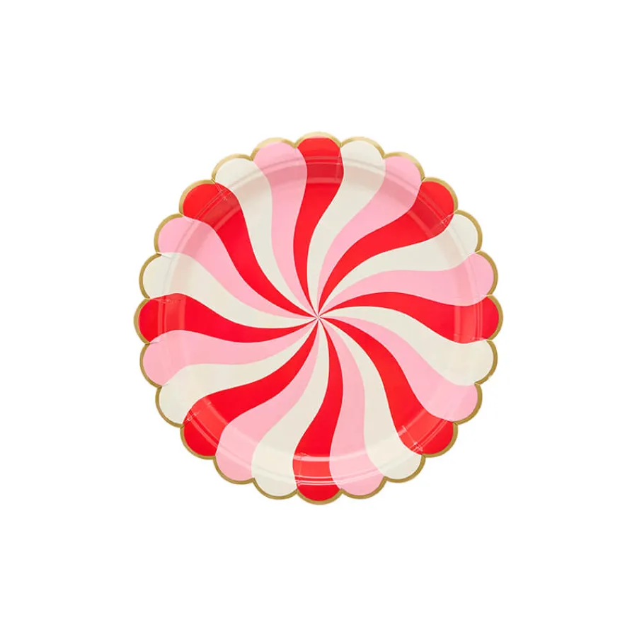 Χάρτινα πιάτα στρογγυλά Καραμέλα - 8τμχ.