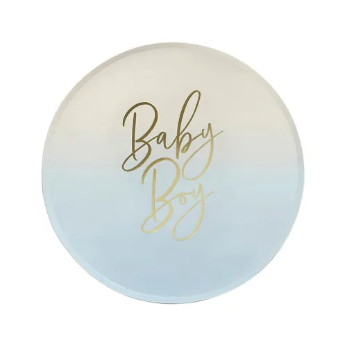 Χάρτινα πιάτα σιέλ ombre 