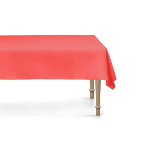 Τραπεζομάντηλο πλαστικό κόκκινο ανοιχτό 137x183εκ.