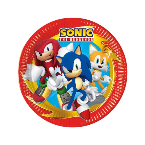 Χάρτινα πιάτα Sonic - 8τμχ.