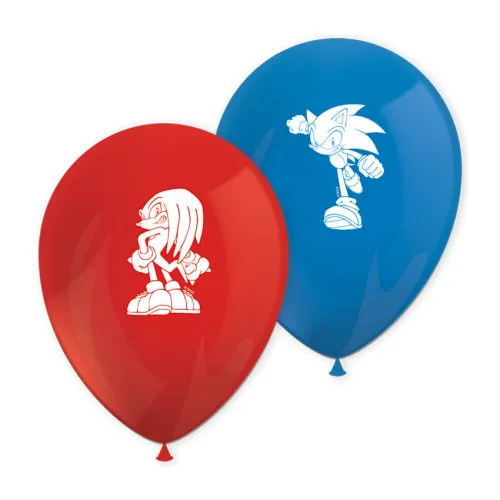 Μπαλόνια latex Sonic & Knuckles - 8τμχ.