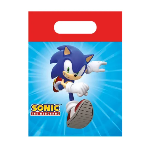Σακουλάκια χάρτινα για δώρα Sonic - 4τμχ.