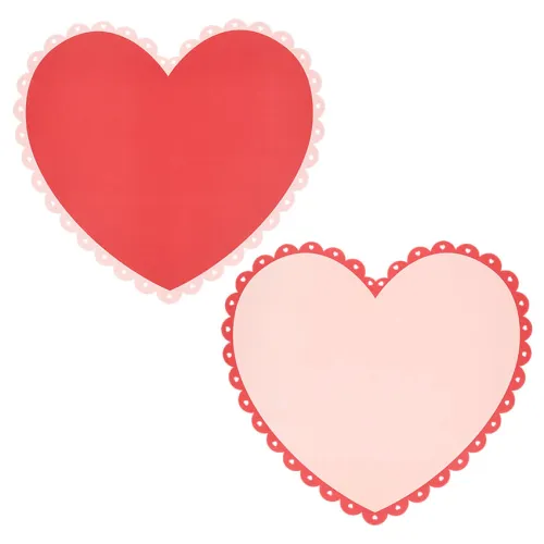 Σουπλά Καρδιά ροζ & κόκκινη - 12τμχ.