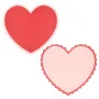 Σουπλά Καρδιά ροζ & κόκκινη - 12τμχ.