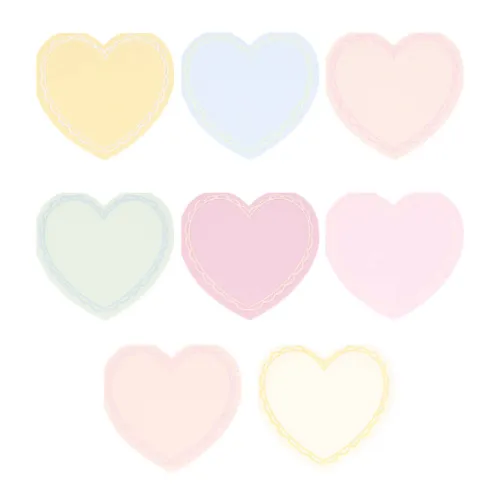 Χαρτοπετσέτες cocktail Καρδιές παστέλ - 16τμχ.
