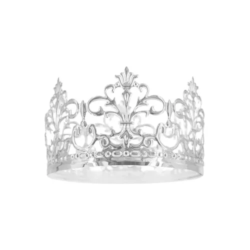 Διακόσμηση τούρτας Κορώνα μεταλλική ασημί