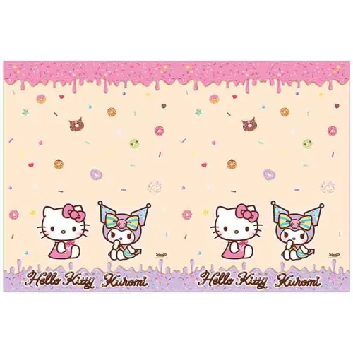Τραπεζομάντηλο πλαστικό Hello Kitty & Kuromi