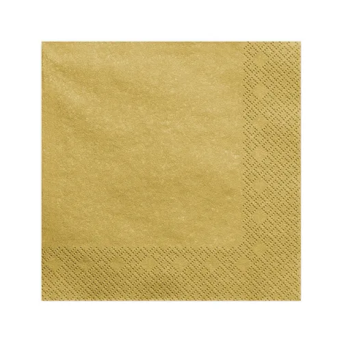 Χαρτοπετσέτες χρυσές γυαλιστερές - 20τμχ.