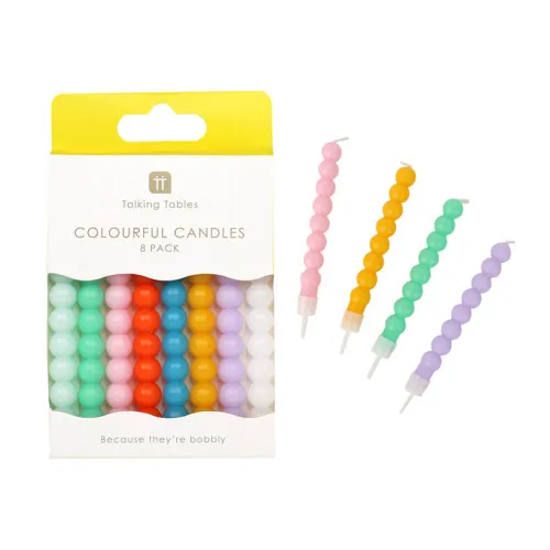Κεράκια Bobble πολύχρωμα - 8τμχ.