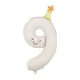 Μπαλόνι foil Αριθμός 9 κρεμ Happy Face