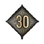 Μπαλόνι foil ''30'' ρόμβος μαύρο & χρυσό