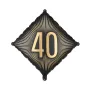 Μπαλόνι foil ''40'' ρόμβος μαύρο & χρυσό
