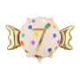 Μπαλόνι foil Καραμέλα ''7'' μπεζ/χρυσό με πουά