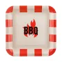 Χάρτινα πιάτα τετράγωνα - BBQ Party - 6τμχ.