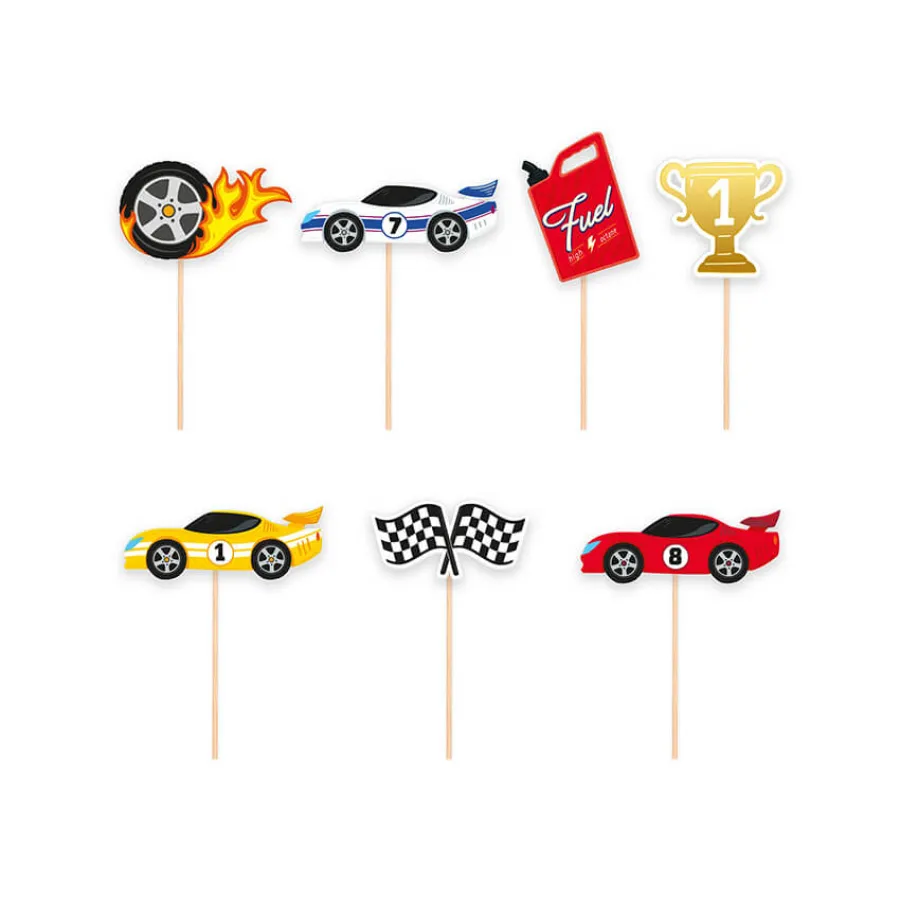 Διακοσμητικά στικ Race Cars - 7τμχ.