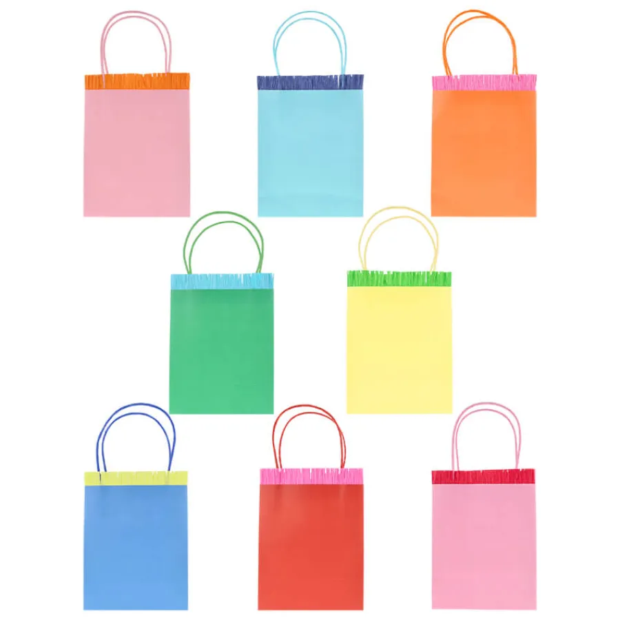 Σακουλάκια πολύχρωμα με κρόσια - 8τμχ.