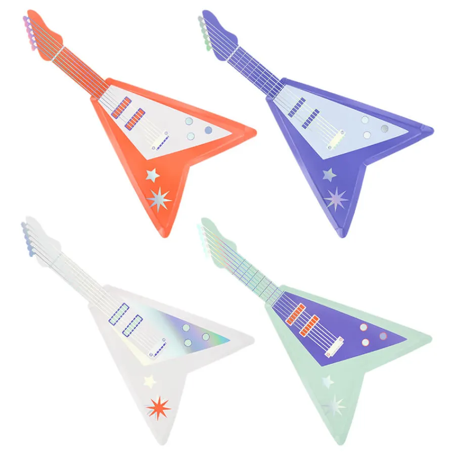 Χάρτινα πιάτα Ηλεκτρική κιθάρα - 8τμχ.