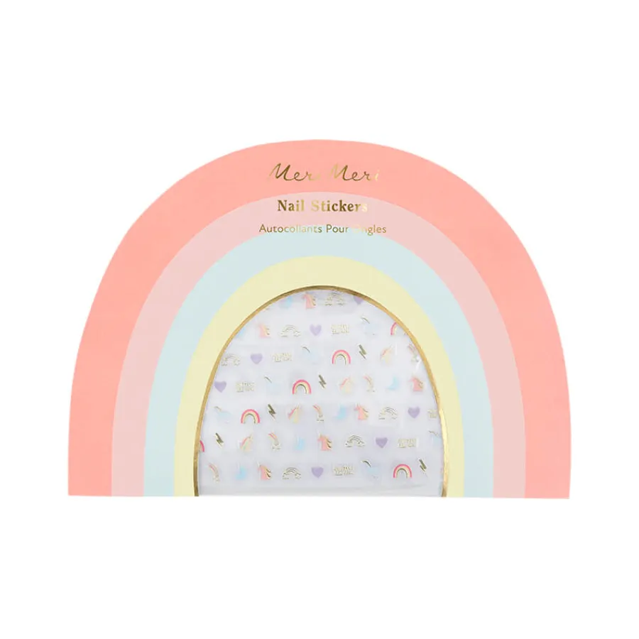 Αυτοκόλλητα για τα νύχια Rainbow Unicorn - 200τμχ.