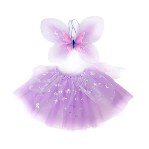 Φούστα tutu & φτερά Πεταλούδας λιλά (4-6ετών)