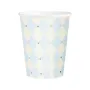 Χάρτινα ποτήρια με σιέλ ρόμβους - 6τμχ.