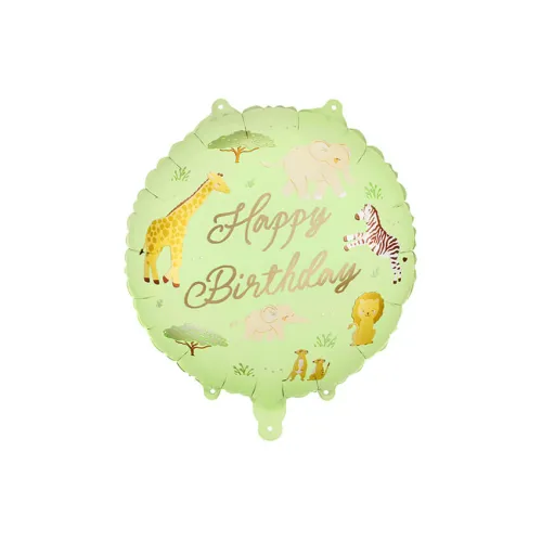 Μπαλόνι foil στρογγυλό ''Happy Birthday'' Σαφάρι