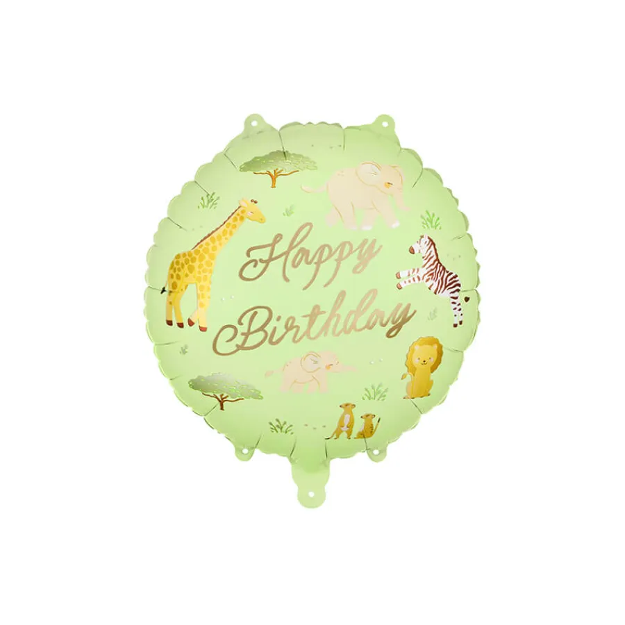 Μπαλόνι foil στρογγυλό ''Happy Birthday'' Σαφάρι