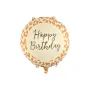 Μπαλόνι foil στρογγυλό ''Happy Birthday'' με animal print λεοπάρδαλης
