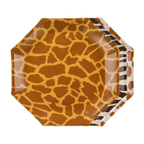 Χάρτινα πιάτα Animal Print - Σαφάρι - 6τμχ.