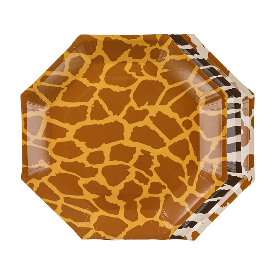 Χάρτινα πιάτα Animal Print - Σαφάρι - 6τμχ.