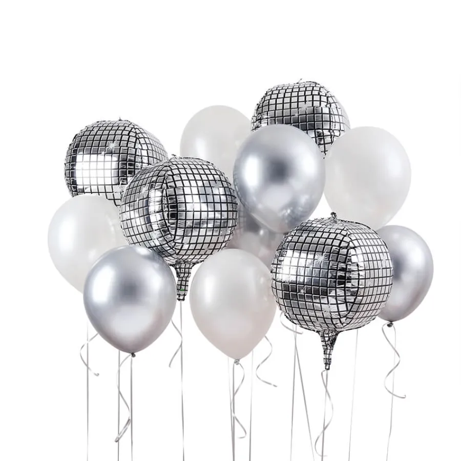 Σετ μπαλόνια Disco foil & latex - 12τμχ.