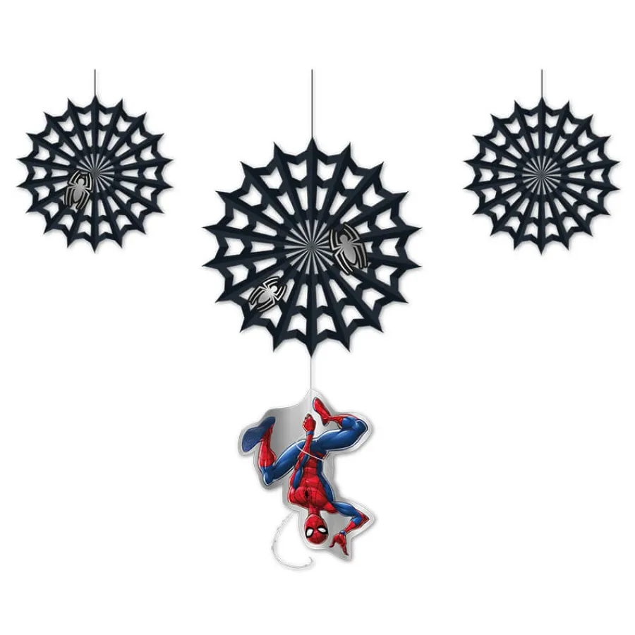 Βεντάλιες κρεμαστές διακοσμητικές Spider-Man World of Webs - 3τμχ.