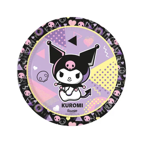 Χάρτινα πιάτα Kuromi Pop Art - 8τμχ.