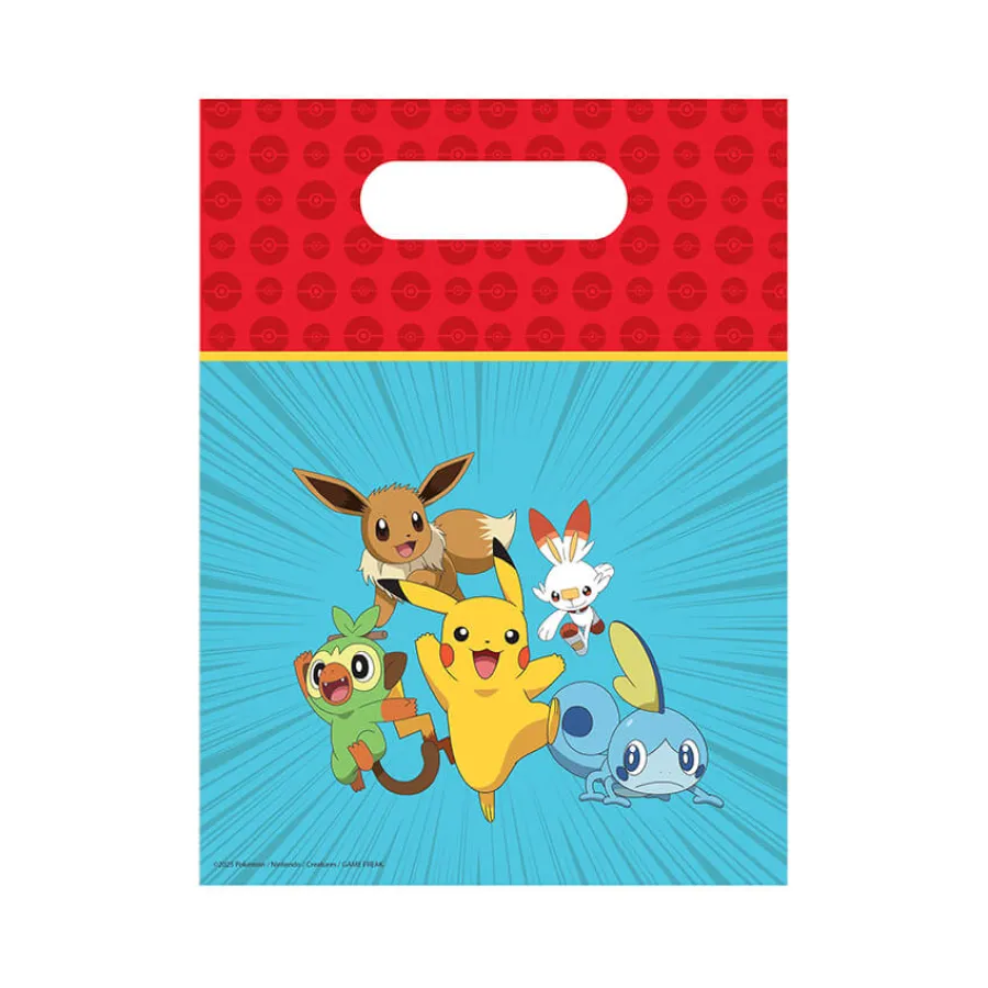 Σακουλάκια πλαστικά για δώρα Pokemon - 6τμχ.