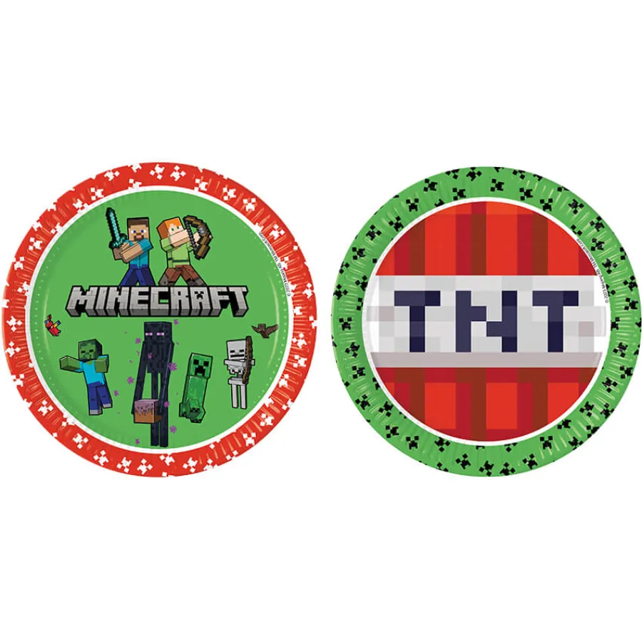 Χάρτινα πιάτα Minecraft - 8τμχ.